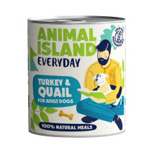 ANIMAL ISLAND Everyday Turkey and quail - wet dog food - 800g