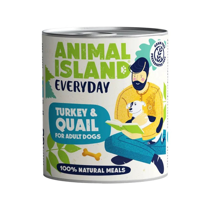 ANIMAL ISLAND Everyday Turkey and quail - wet dog food - 800g