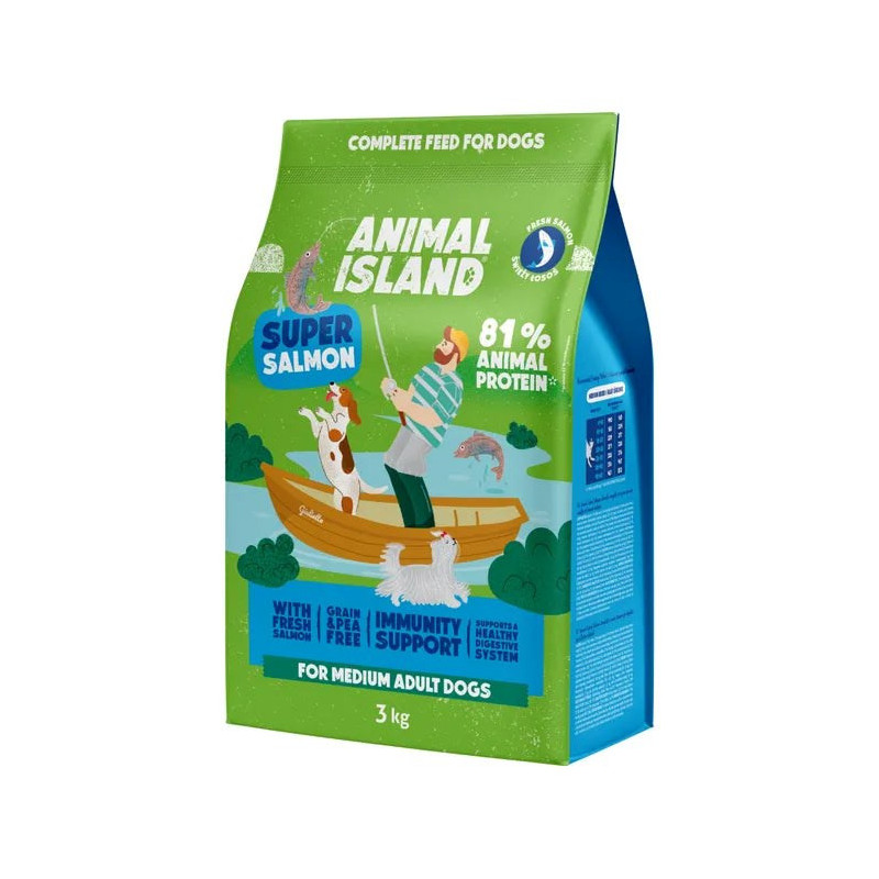 ANIMAL ISLAND Super salmon - dry dog food - 3kg