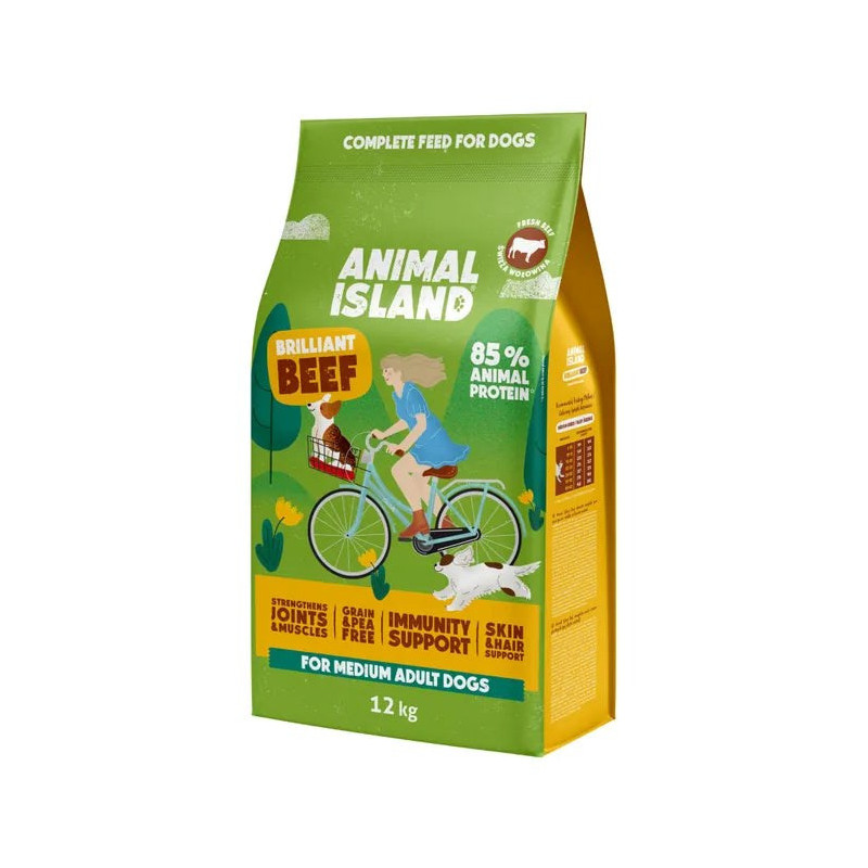 ANIMAL ISLAND Brilliant beef - dry dog food - 12kg