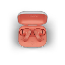 Motorola Moto Buds Coral Peach - BT belaidės ausinės, oranžinės spalvos