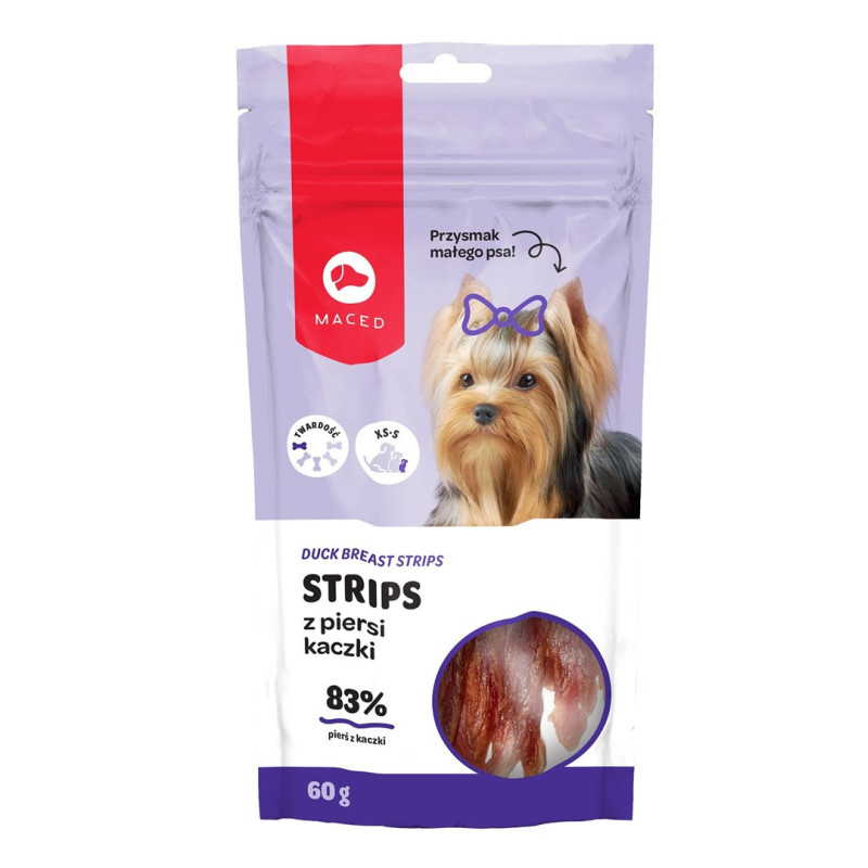 MACED Duck breast strips S - dog treat - 60g