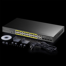 Cudy GS2028PS4 Managed L2 Gigabit Ethernet (10 / 100 / 1000) Power over Ethernet (PoE) 1U Black