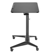 Maclean MC-453 B Mobile Laptop Desk with Pneumatic Height Adjustment, Laptop Table with Wheels, 80 x 52 cm, Max. 8 kg, H