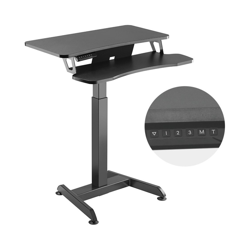 Maclean MC-835 Portable Desk Electric Height Adjustable 72 -122cm max. 37 kg Control Panel Sit Stand Work Station