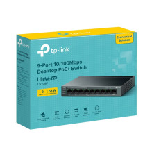 TP-Link LiteWave LS109P network switch Unmanaged Fast Ethernet (10 / 100) Power over Ethernet (PoE) Black