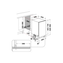 Whirlpool WSIC 3M27 Visiškai įmontuota 10 stalčių E