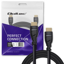 Qoltec 50353 HDMI v2.1 Cable Ultra high speed 8K , 60Hz , 26AWG , GOLD , 5m