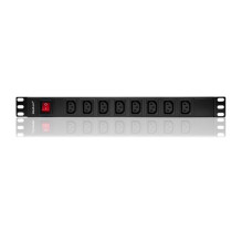 Qoltec 53998 Maitinimo juostelė RACK 19&quot; , 1U , 10A , PDU , 8xIEC C13 , 2m