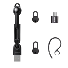 Baseus A05 wireless earphone Bluetooth 5.0 mini headset + USB docking station black (NGA05-01)