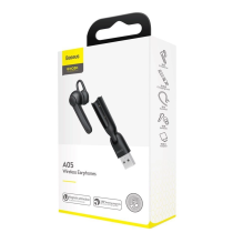 Baseus A05 wireless earphone Bluetooth 5.0 mini headset + USB docking station black (NGA05-01)