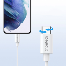 Choetech USB-C į ausis įdedamos ausinės 1,2 m – baltos