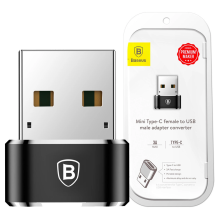 Baseus Mini USB-C į USB-A adapteris – juodas