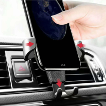 Car Holder H01 Black gravity car holder for the ventilation grille