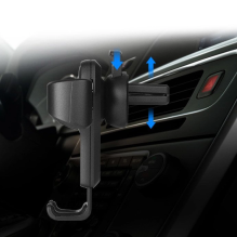 Car Holder H01 Black gravity car holder for the ventilation grille