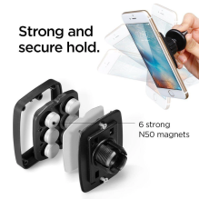 Spigen H12 phone holder for car air vent magnetic - black