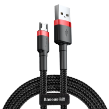 Baseus Cafule Cable CAMKLF-B91 USB-A / micro USB 2.4A 1 m - black and red