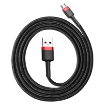 Baseus Cafule Cable CAMKLF-B91 USB-A / micro USB 2.4A 1 m - black and red