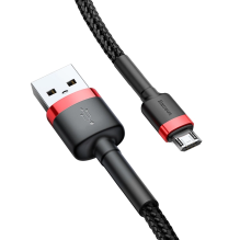 Baseus Cafule Cable CAMKLF-B91 USB-A / micro USB 2.4A 1 m - black and red