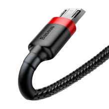 Baseus Cafule Cable CAMKLF-B91 USB-A / micro USB 2.4A 1 m - black and red