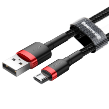 Baseus Cafule Cable CAMKLF-B91 USB-A / micro USB 2.4A 1 m - black and red