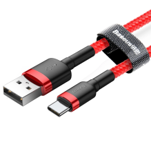 Baseus Cafule USB-A / USB-C QC 3.0 3A 0.5 m cable - red