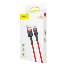 Baseus Cafule USB-A / USB-C QC 3.0 3A 0.5 m cable - red