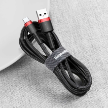 Baseus Cafule USB-A / USB-C QC 3.0 3A cable 0.5 m - black and red