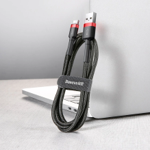 Baseus Cafule USB-A / USB-C QC 3.0 3A cable 0.5 m - black and red