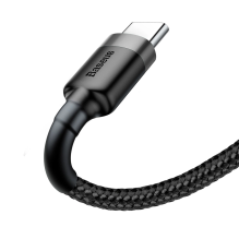 Baseus Cafule USB-A / USB-C QC 3.0 3A kabelis 0,5 m – juodai pilkas