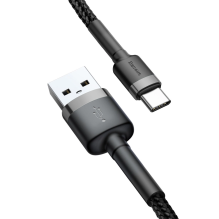 Baseus Cafule USB-A / USB-C QC 3.0 3A cable 0.5 m - black-gray