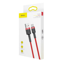 Baseus Cafule USB-A / USB-C QC 3.0 3A cable 1 m - red