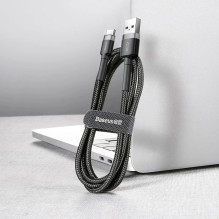 Baseus Cafule USB-A / USB-C QC 3.0 3A cable 1 m - black-gray