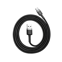 Baseus Cafule USB-A / USB-C QC 3.0 3A kabelis 1 m – juodai pilkas