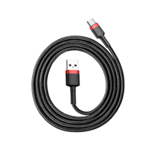 Baseus Cafule USB-A / USB-C QC 3.0 3A cable 1 m - black and red