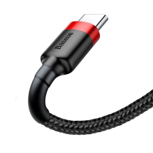 Baseus Cafule Cable Durable Nylon Cable USB / USB-C QC3.0 2A 2M Black-Red (CATKLF-C91)