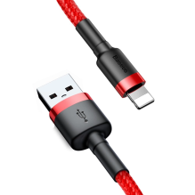 Baseus Cafule USB-A / Lightning 2.4A QC 3.0 cable 0.5 m - red