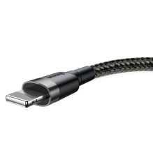 Baseus Cafule USB-A / Lightning 2.4A QC 3.0 cable 0.5 m - black-gray