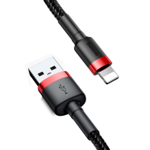 Baseus Cafule USB-A / Lightning 2.4A QC 3.0 cable 0.5 m - black and red