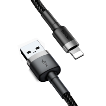 Baseus Cafule USB-A / Lightning 2.4A QC 3.0 cable 1 m - black-gray