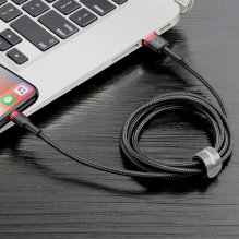 Baseus Cafule USB-A / Lightning 2.4A QC 3.0 cable 1 m - black and red