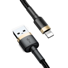 Baseus Cafule USB-A / Lightning 1.5A QC 3.0 cable 2 m - black and gold