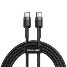 Baseus CATKLF-GG1 USB-C - USB-C PD QC cable 60W 3A 480Mb / s 1m - black and gray