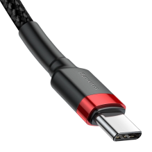 Baseus CATKLF-G91 USB-C - USB-C PD QC cable 60W 3A 480Mb / s 1m - black and red