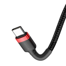 Baseus CATKLF-G91 USB-C - USB-C PD QC cable 60W 3A 480Mb / s 1m - black and red