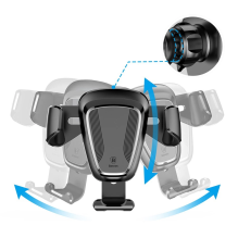 Baseus Gravity Car Mount gravitacinės ventiliacijos automobilinis laikiklis 4-6 colių telefonui juodas (SUYL-01)