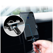 Baseus Gravity Car Mount gravity air vent car holder for 4-6&quot; phone black (SUYL-01)