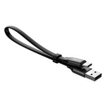 Baseus Nimble plokščias kabelis USB / USB-C laidas su laikikliu 2A 0,23M juodas (CATMBJ-01)