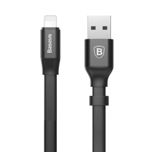 Baseus Nimble USB-A / Lightning 2A laidas 0,23 m - juodas