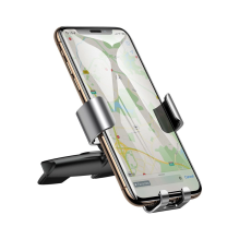 „Baseus Metal Age Gravity Car Mount“ metalinis automobilio laikiklis, skirtas kompaktinių diskų lizdui, sidabrinis (SUYL